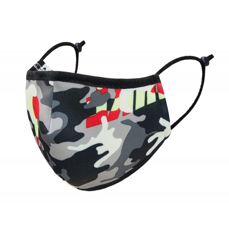 Ansiktsmaske/ Munnbind vaskbar 4 lag- camo sort