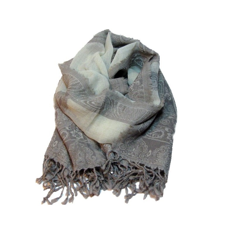 Ullskjerf, Lys brun, beige