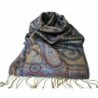 Silkeskjerf, Turkis, lilla, beige