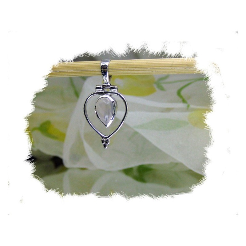 Anheng, Lite sølvhjerte m/rosekvarts