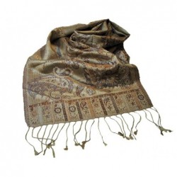 Silkeskjerf, Beige, mørklilla