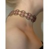 Choker bronse/grå/rosa